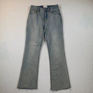 Unpolished MARLOW womens Mid-Rise Cropped Demi Flare in Bend size 25 light wash